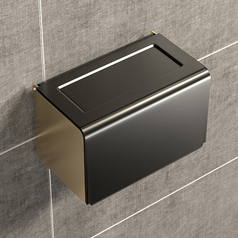 Sanitary paper towel rack free punching toilet rolling paper shelf…