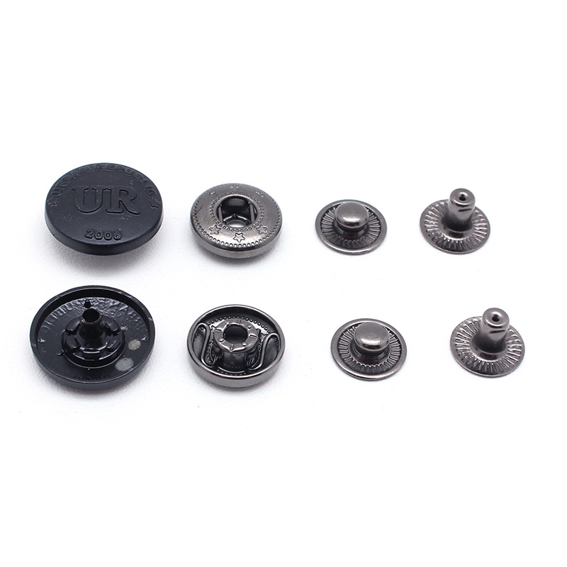 四合扣  现货供应喷漆黑色铁633四合扣  金属纽扣批发