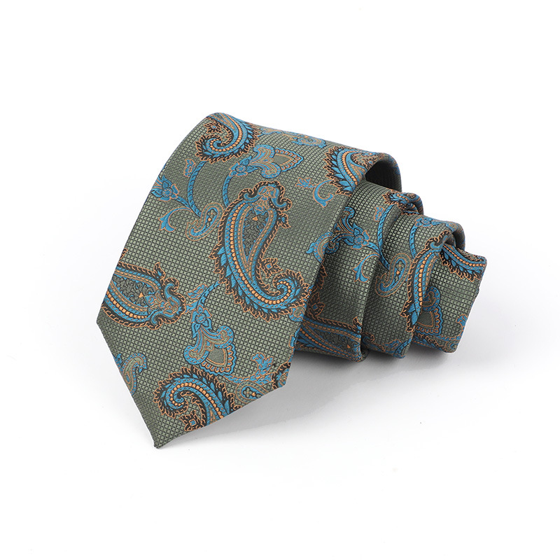 Corbata de hombre jacquard bordado 8CM poliéster seda corbata tejida hombre sentido superior l corbata logo diseño y producción