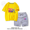 Summer sports suit for boys, fashionable T-shirt, trousers, with short sleeve, children's clothing