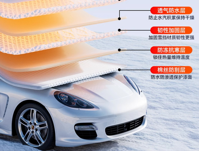 Car Windshield Anti-Freeze Cover, Winter Snow Shield, Frost Protection, Snow Protection, Windproof Car Cover, Car Hood, Sunshade