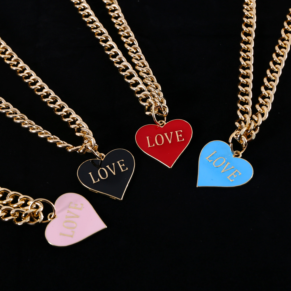 Pet Metal Love Colgante de color gato perro collar de oro comercio exterior accesorios de cumpleaños