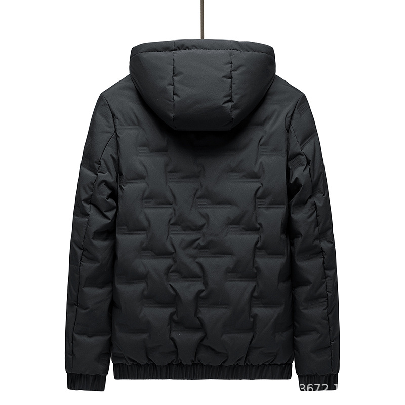 Chaqueta ligera de M-8XL corta para hombres invierno nueva chaqueta con capucha transfronteriza de moda ropa de hombre guapo de moda para hombres