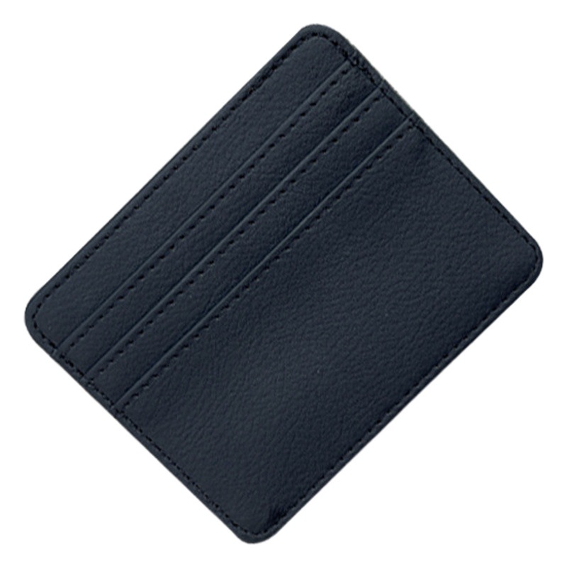 Casual Thin Large-Capacity Small Card Holder Multi-Function Card Slot for Men and Women Exquisite Leather Pu Card Holder Card Holder Wholesale