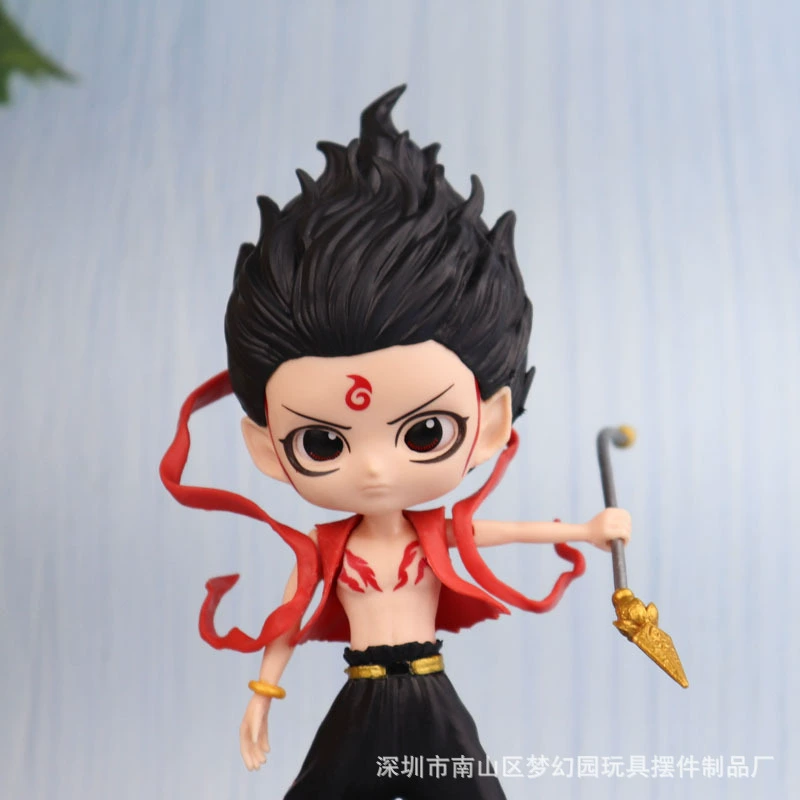 Версия Q Nezha the Magic Child in the Sea Фигурка ПВХ Nezha the Magic Child Descends Nezha Ao Bing Фигурка Модель Орнамент