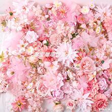 粉色系绢花 玫瑰牡丹假花 花朵 diy手作发箍簪花头饰花环材料