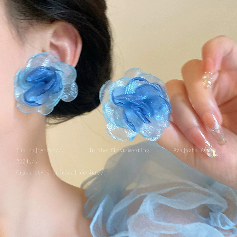 Pendientes de flores de sol de paja de estilo vacacional Pendientes de primavera y verano para mujer