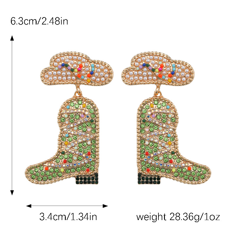 33g Weight 316 Stainless Steel Ear Needle Material Seed Bead Inlay Material Drop Earrings Classification 1 Pair Quantity Holiday, Daily, Beach Occasion Zinc alloy Material Heart Shape, Boots Pattern Women's Gender Inlay Design Basic, Modern Style, Classic Style Style 1 Pair Basic Modern Style Classic Style Heart Shape Boots Inlay Zinc Alloy Seed Bead Drop Earrings 2