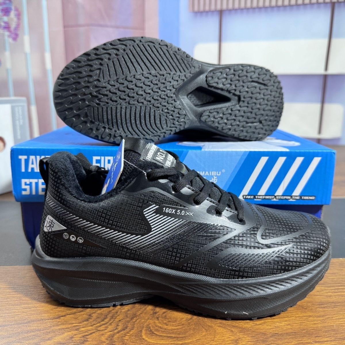 ShoeVault Winter Fleece-gefüttert Verdickt Laufen Leichte Ultra-weiche Leder Oberfläche Sport Student Warme männer Carbon Platte_voghion.com