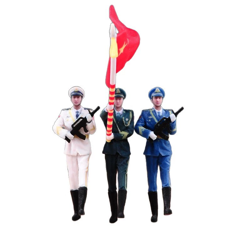 Модель миниатюры почетного караула масштаба 1/64/43 с 3D цветной печатной куклой