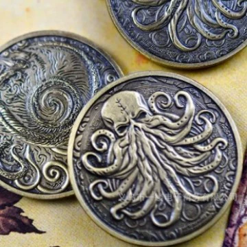 Новая монета ужасов, монета для настольной игры ужасов