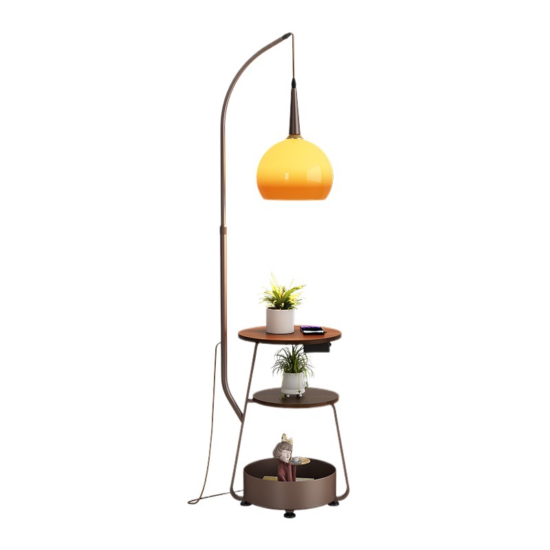 2024 nueva función de almacenamiento, lámpara de pie, lámpara de pomelo integrada, sala de estar, sofá, atmósfera, mesa de centro, lámpara de pesca