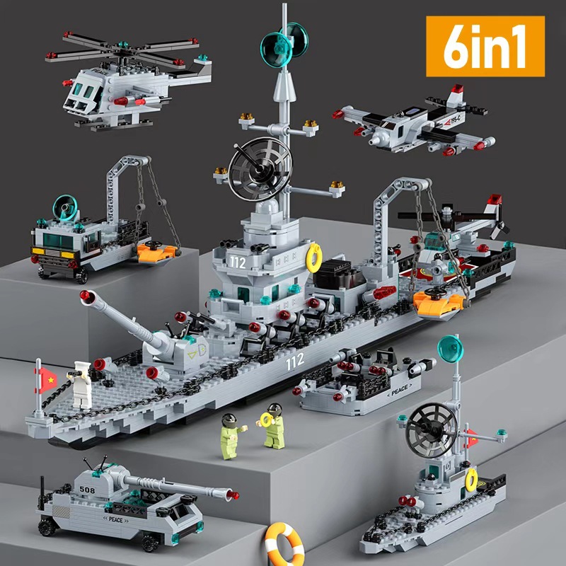 Compatible con pequeñas partículas de Lego rompecabezas militar montaje de bloques de construcción de los niños adornos de juguete al por mayor inteligencia de los niños pequeñas partículas