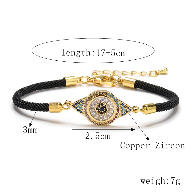Fashion Devilu0027S Eye Copper Bracelets Inlay Artificial Gemstones Copper Bracelets
