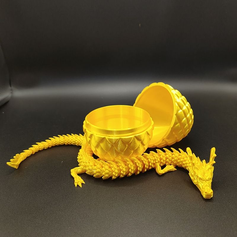 工厂直销3d打印中国龙45cm带蛋关节可动趣味儿童玩具居家创意摆件