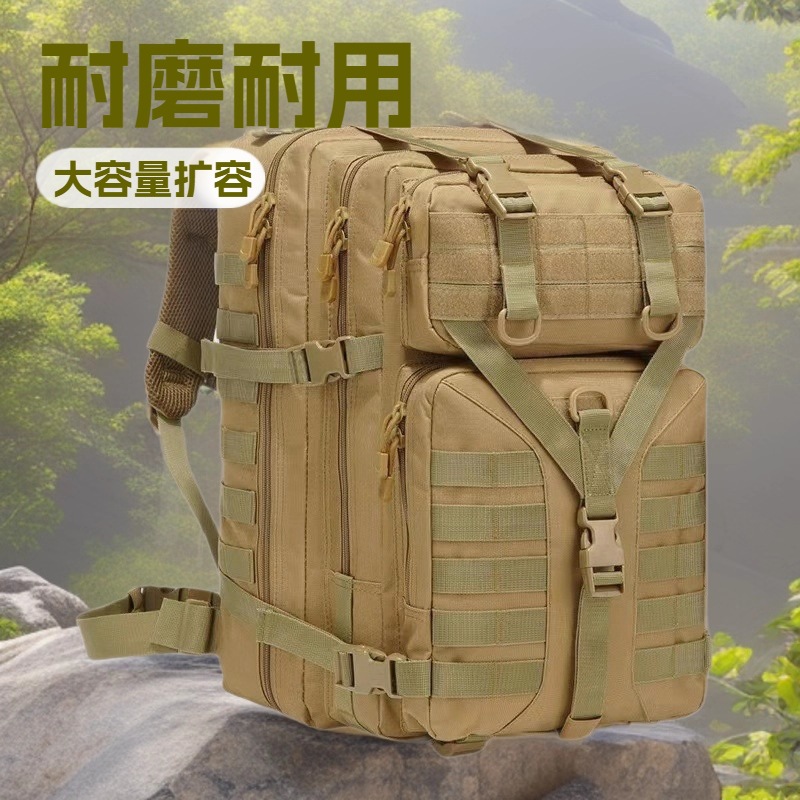 Cross-Border Popular Outdoor 3P Tactical Backpack, Multi-Functional Sports Backpack, Cycling Mountaineering Bag, Lightweight Waterproof Bag