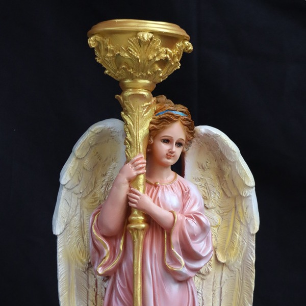 60cm Ángel candelabro candelabro decoración estatuas mirador hogar iglesia decoración estatuas sala de estar