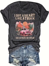U 36641 I Got A Heart Like A Truck T-Shirt ͼ��ӡ������