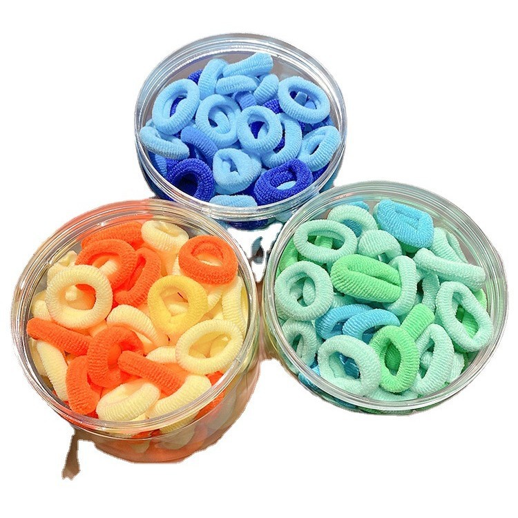 La banda de goma del pelo de la banda del lazo del pelo de los niños lindos de la cuerda del pelo del caramelo no duele el Pelo elástico buena cuerda del pelo tocado de la niña