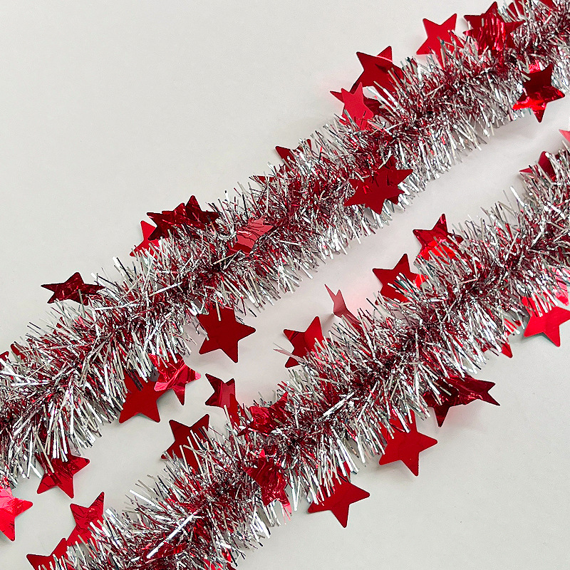 Transfronterizo Amazon Navidad FIESTA DE Año Nuevo decoración suministros color raya lana raya Garland cumpleaños decoración