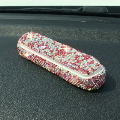 Diamond-encrusted temporary parking number Nömrəli dayanma kartı - press-type-diamond-parking-card-pink-white-drill