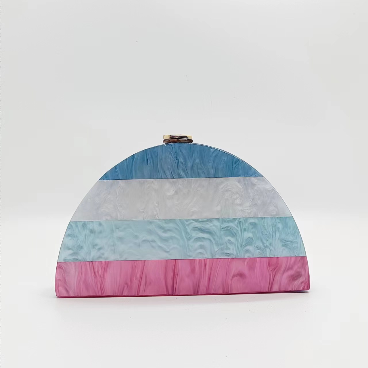 Arylic Color Block Semicircle Evening Bags display picture 8