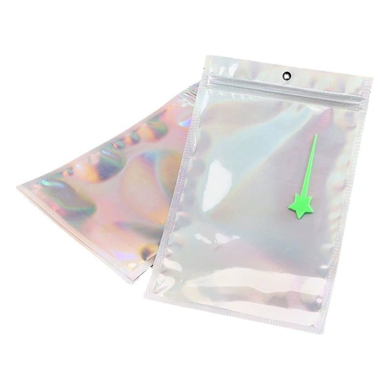 Оптовая Лазерная упаковочная сумка красочный самоуплотняющийся пакет линия передачи данных сумка цифровая алюминиевая фольга пластиковый пакет волшебный цвет Ювелирная сумка
