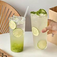 柠檬茶杯子高硼硅耐高温玻璃果茶杯冷饮果汁饮品杯家用夏季喝水杯