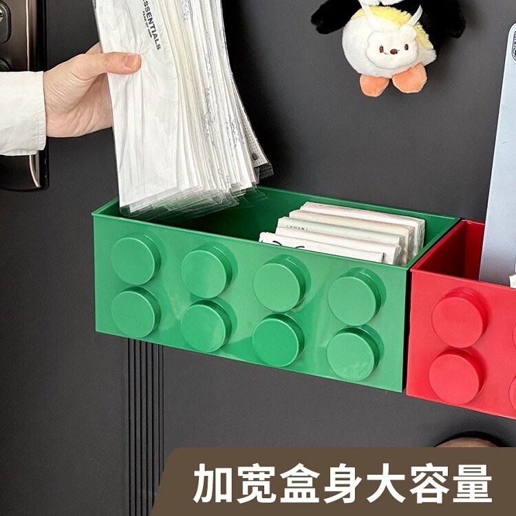 防盗门后磁吸收纳盒壁挂免打孔入户门收纳神器置物架钥匙雨伞架子|undefined
