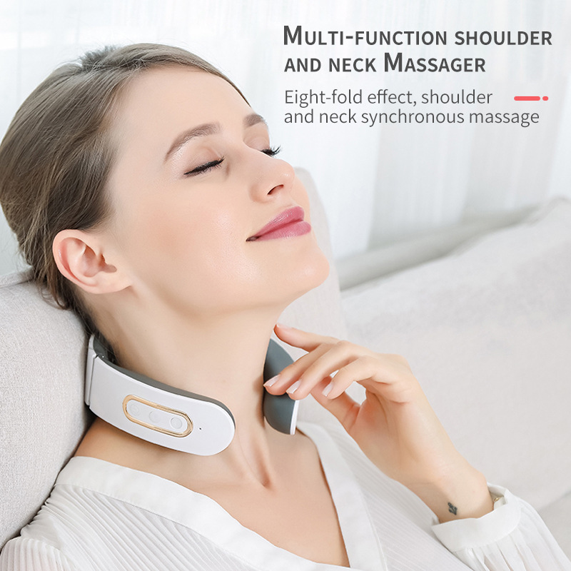 Cross-border exclusive cervical massager: Neck, waist, and shoulder pulse-style neck care device with massage and heating functions