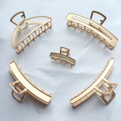 Junlong Songjin 三日月カーブクリップテールクリップ新中国風フィリグリーポイントクリーク DIY レザーヘアアクセサリーヘアピンヘアアクセサリー