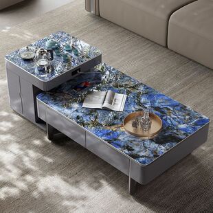 Slate Coffee Table Living Room Home Modern Simple Small Apartment Removable Small Tea Table Kettle Integrated Tea Table