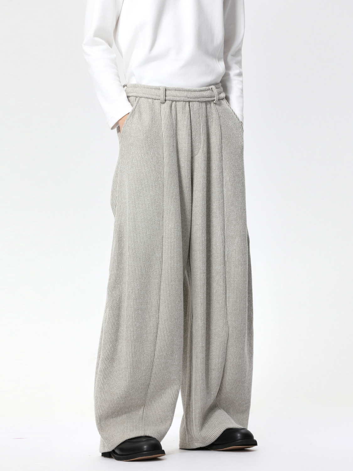 MTLCLOTHES Hombres| Perezoso simple 470g peso relajado conjunto casual de punto de color sólido