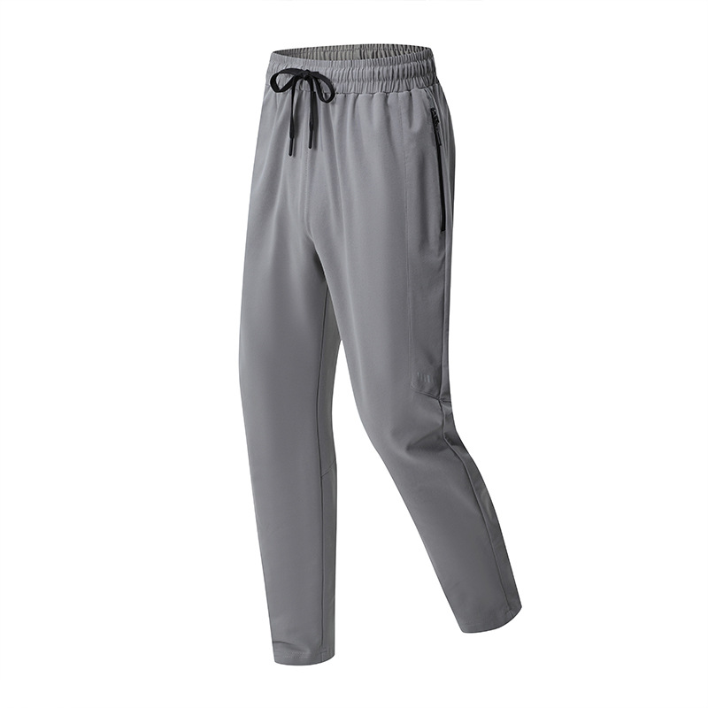 Otoño Lulu pantalones deportivos para hombres delgados rectos elásticos tela de montaña al aire libre ocio pantalones de entrenamiento de pantalones