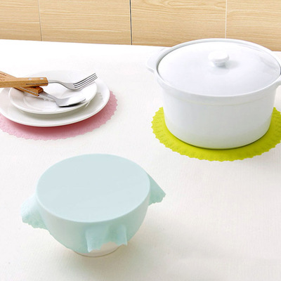 洛哈思廚房矽膠保鮮膜家用食品保鮮罩批發冰箱可重複密封蓋保鮮蓋