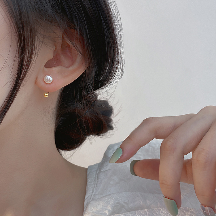 1 Pair Elegant Geometric Alloy Plating Artificial Pearls Women's Earrings display picture 2