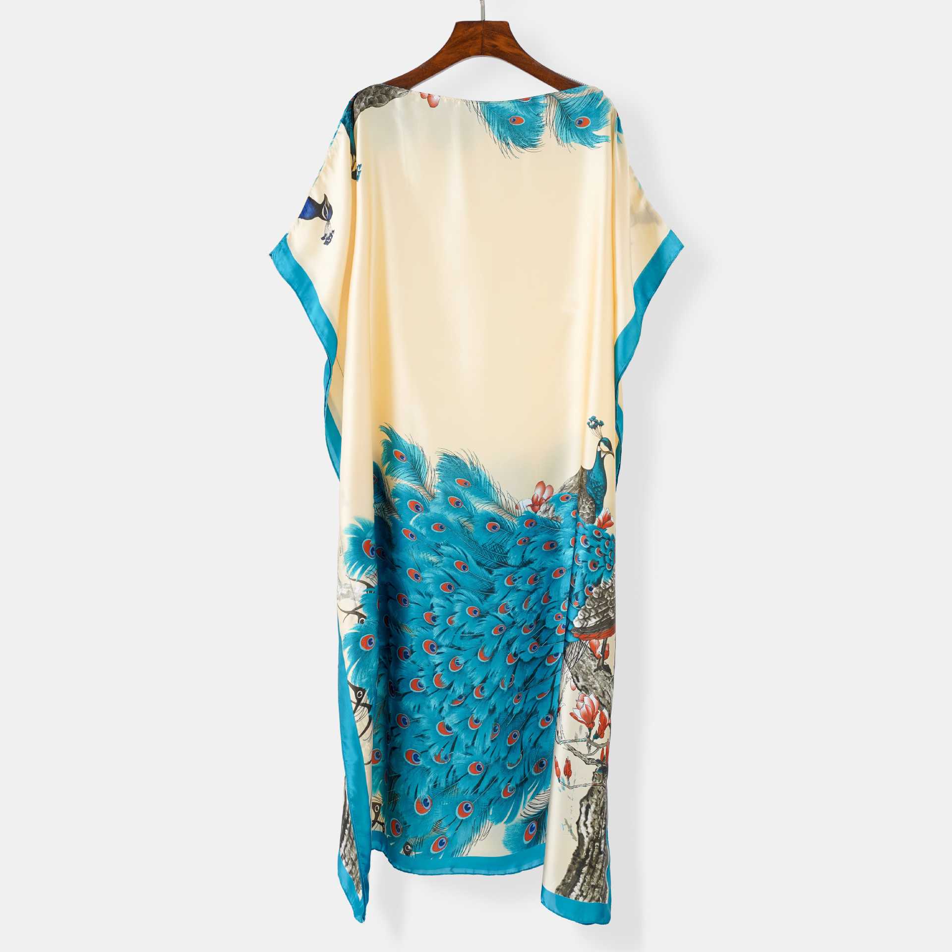 Vestido de impresión suelto de mujer transfronteriza de playa de vacaciones bikini chal Amazon explosión exclusiva para el verano