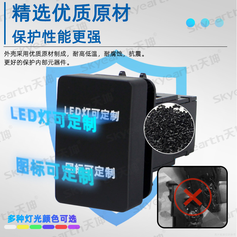 Automóvil reformado faro de niebla interruptor de control central registrador de radar puerta trasera botón de marcha atrás para Honda Fit