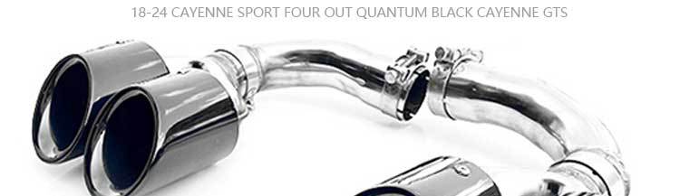 Suitable for 11-24 new Porsche Cayenne coupeS modified original sports three-layer exhaust pipe four-outlet tail throat
