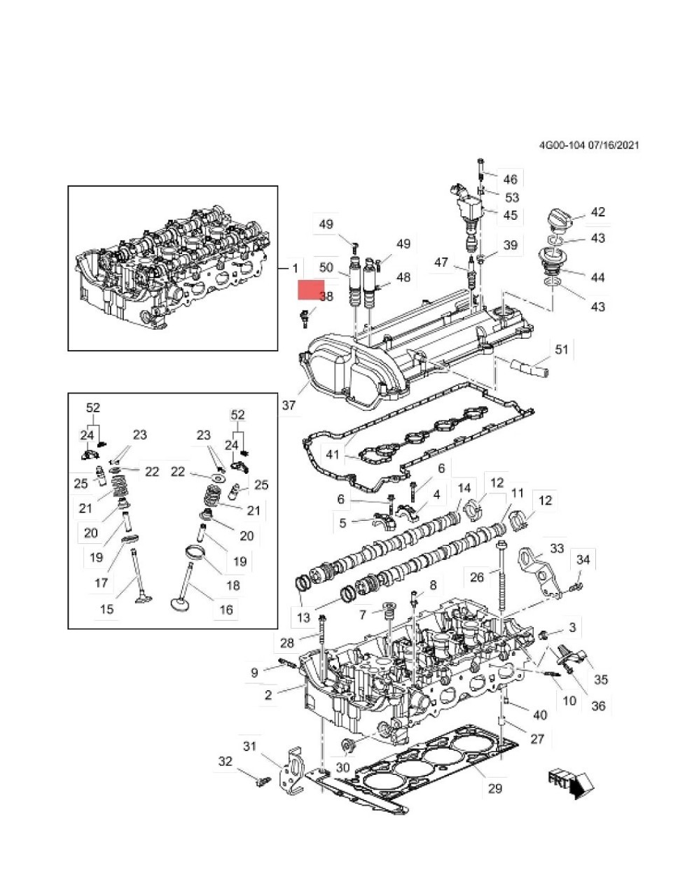 Ford 04-2014 Valve Cover Screws Ford 7L1Z-6C519-A