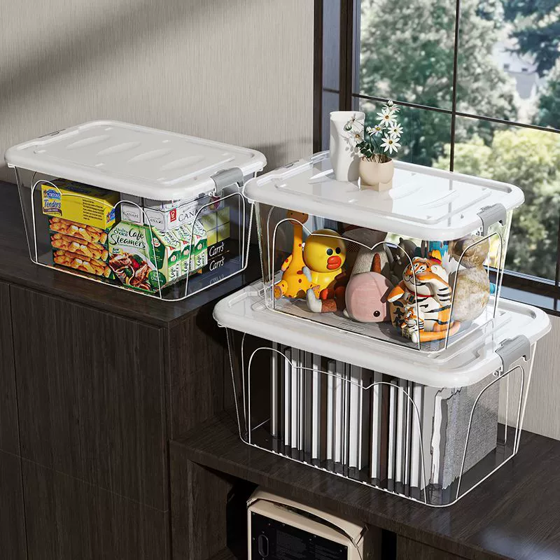 Коробка для хранения Прозрачный ящик для хранения Пластиковый ящик для хранения под одежду Игрушки большой емкости Коробка для хранения один кусок оптом