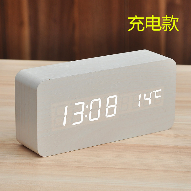 電子スマートデジタル時計リビングルームテレビキャビネット充電時計デスクトップデスクトップ壁掛け学生目覚まし時計ハイエンド装飾品|undefined
