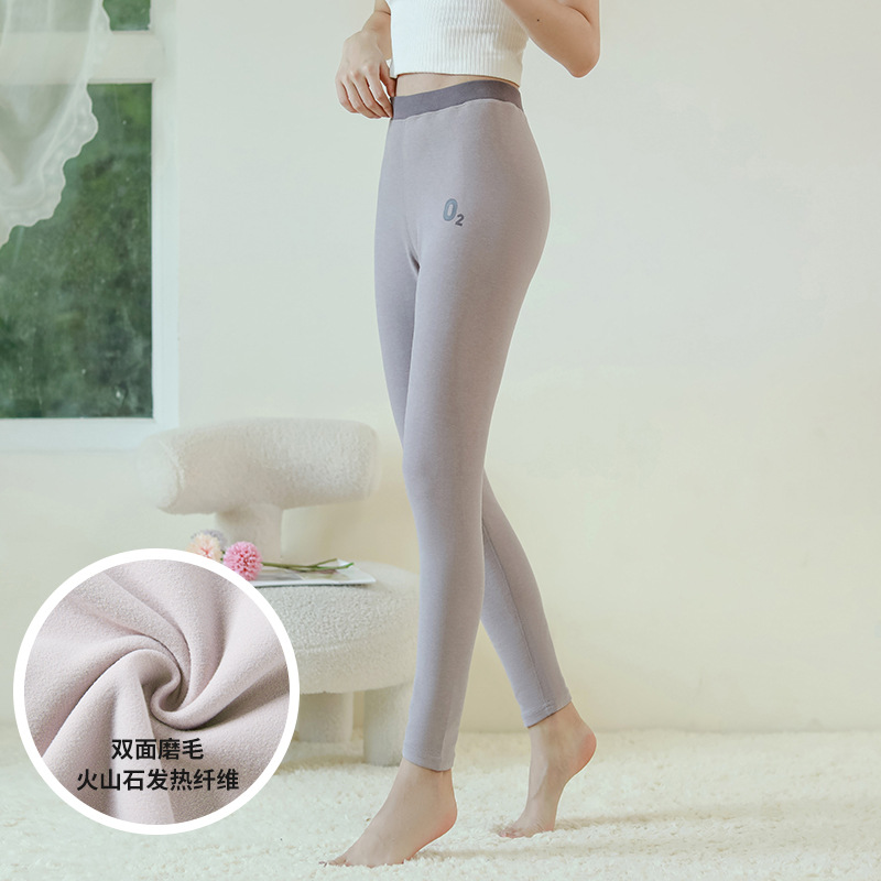 Pantalones largos pantalones calientes de cintura alta desgaste interior inconsútil polainas otoño y el invierno las nuevas mujeres engrosadas vientre contratación las