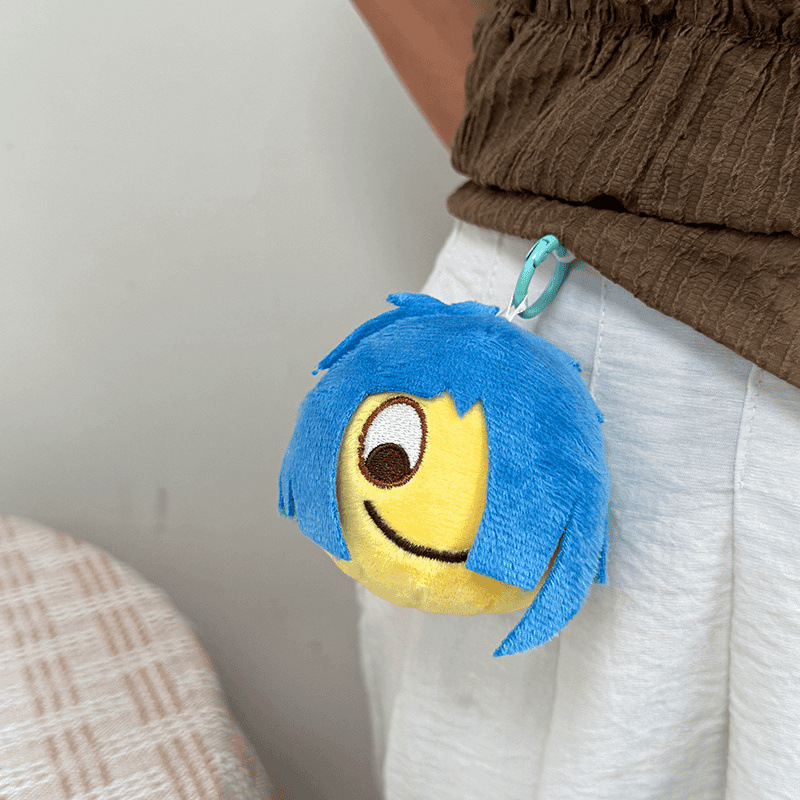 抖音表情包emoji杀马特玩偶小黄豆毛绒玩具非主流表情公仔挂件