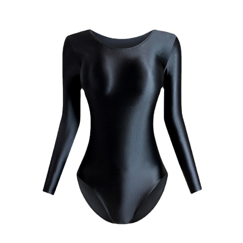 Yoga One-Piece Adult Slim Fit Long Sleeve Artistic Gymnastics Suit Bodysuit Glossy Shaping Ballet Dancewear_desvips.com