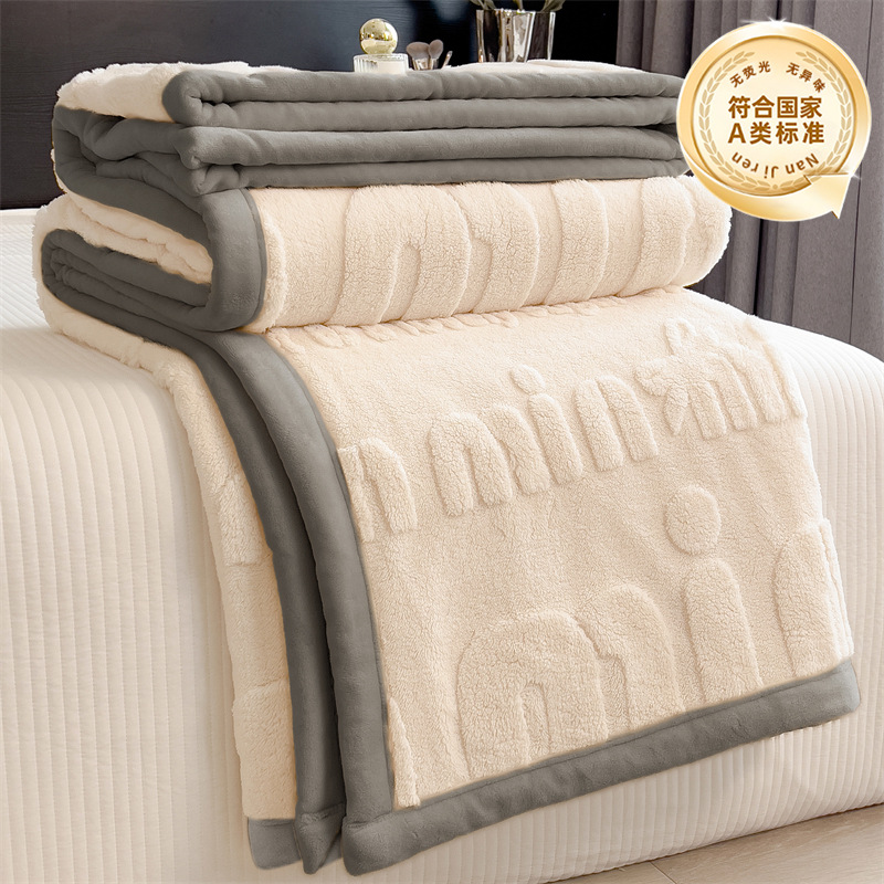 Mantras gruesas invierno mantas de coral siesta de oficina aire acondicionado sofá cubierta dormitorio pequeño edredón chal