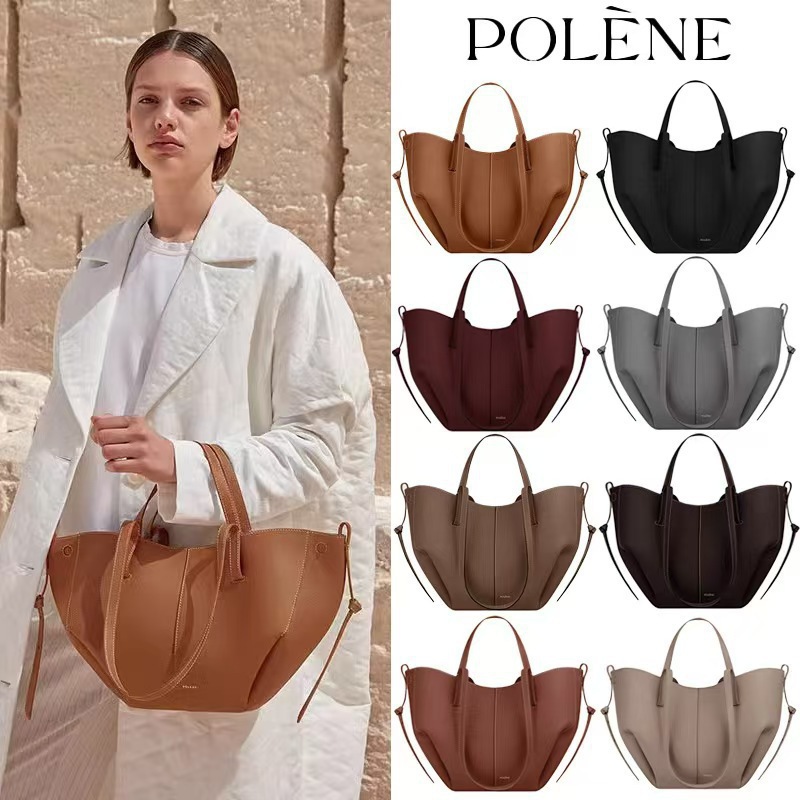 【Cross-Border Hot Item】Polene Winged Tote Bag Large Capacity Shoulder Bag for Women Handbag Bucket Bag