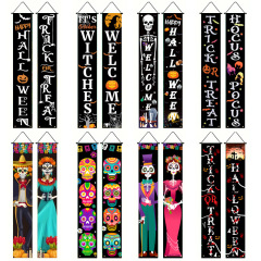 国境を越えた新しいアマゾンハロウィンカプレットドアカーテンクリスマスパーティー雰囲気装飾装飾吊り旗工場デザイン