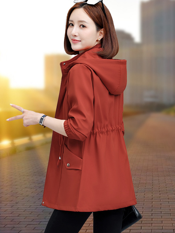 风衣外套女士中长款春秋2025秋季新款中年妈妈时尚休闲洋气小个子|undefined