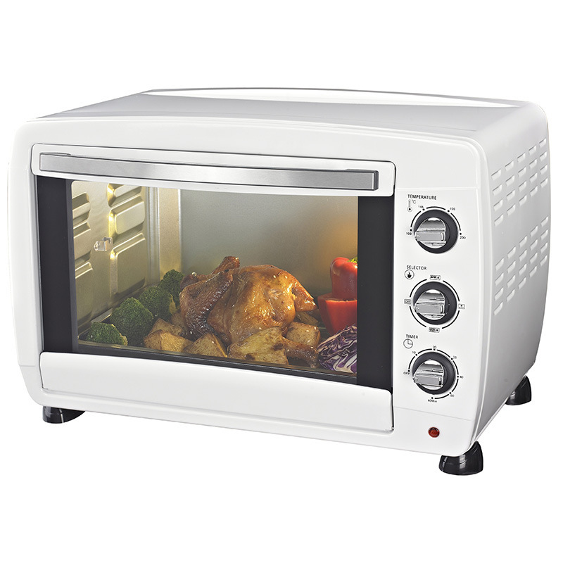 Horno de convección sin aceite de 45L con doble quemador, gran capacidad, CB, totalmente automático, multifuncional, visual, para uso doméstico y para hornear pasteles.